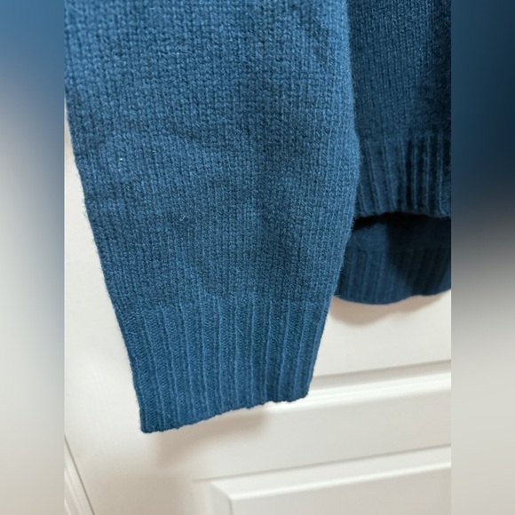 Vintage J. Crew 100% Wool Blue Crewneck Sweater Men's Large classic preppy Y2K - Picture 10 of 16